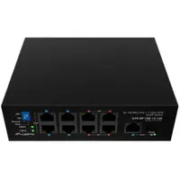Switch Lanberg ILFE-8P-1GE-1S-120, 1x 1000BASE-T, 1x 1000BASE-X SFP, 4x 100BASE-T 802.3af/802.3at PoE+, 4x 100BASE-T 802.3bt PoE