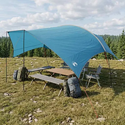 vidaXL Cort de camping rezistent la apă albastru 695 x 580 x 200 cm