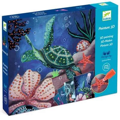 Set 3D pentru colorat Djeco - Adâncurile oceanului