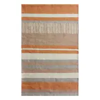 Covor reversibil pentru exterior din plastic reciclat Green Decore Bella, 80 x 180 cm, bej-portocaliu