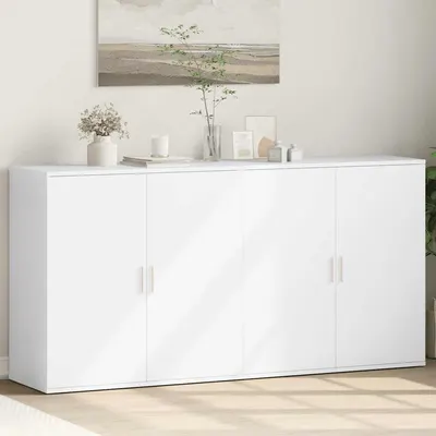 vidaXL Dulapuri, alb, 2 buc., 79x38x80 cm, lemn prelucrat