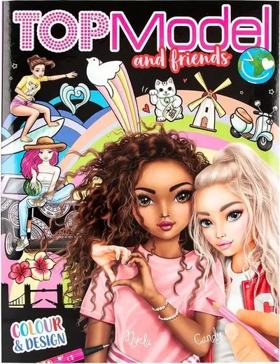 Cartea de colorat și desenat Depesche TopModel