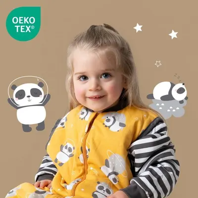 Sac de dormit cu maneca lunga detasabila Panda 90 cm 1.0 Tog