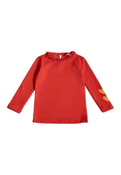 Bluza cu decolteu la baza gatului - Rosu