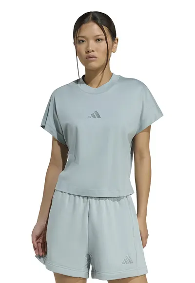 Tricou din bumbac cu logo ALL SZN - Verde pal