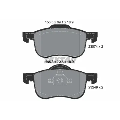 Set placute frana, frana disc TEXTAR 2307401