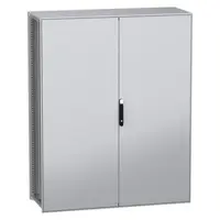 Dulap modular, cu montaj pe pardoseala, PanelSeT SFN, din otel decarbonizat(verde), 2000x1600x600mm, IP55, cu placa de montaj, 2 usi