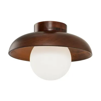 Plafonieră maro cu abajur din sticlă ø 24 cm Elsa – Opviq lights