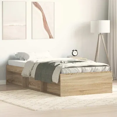 vidaXL Cadru pat, stejar sonoma, 90x190 cm