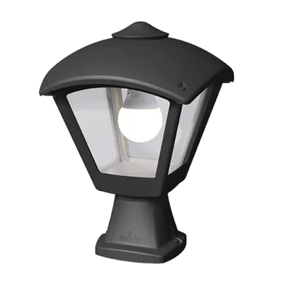 Dario 250 Garden Floor Lamp 1xe27 Ip55 Black/clear