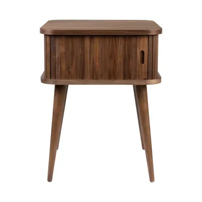 Noptieră maro cu aspect de lemn de nuc Barbier – Zuiver
