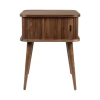Noptieră maro cu aspect de lemn de nuc Barbier – Zuiver