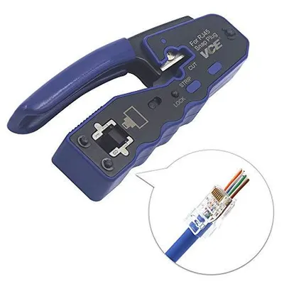 Cleste sertizat mufe UTP – FTP perforate (pass through) / 1378
