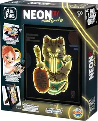 Set creativ Buki France - Creează-ți singur o pictură neon Maneki-neko