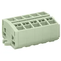 4-conductor terminal strip; suitable for Ex e II applications; 5-pole; without push-buttons; with fixing flanges; for screw or similar mounting types; Fixing hole 3.2 mm Ø; 2.5 mm²; CAGE CLAMP®; 2,50 mm²; light gray