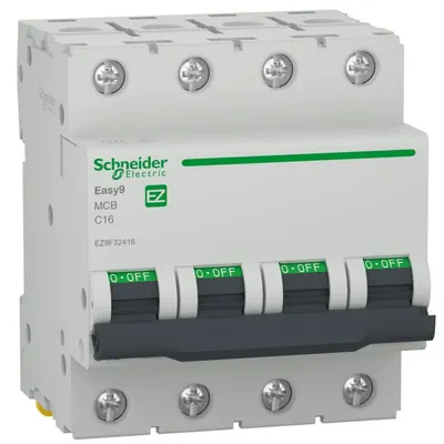 Siguranta automata Easy9 4P 16A 4500A curba C Schneider EZ9F32416