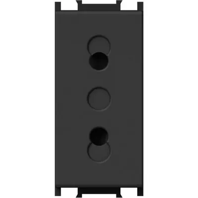 Modul Priza S. EURO 1M 10A ST IP20 Negru, Set 10 buc, TEM Modul TEM-VM20SB-P