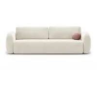Canapea crem extensibilă/cu spațiu de depozitare cu tapițerie din catifea 262 cm Tonale – Cosmopolitan Design