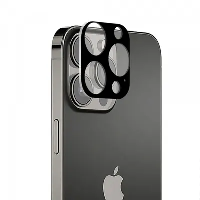Folie de protectie Camera Spate Techsuit pentru Apple iPhone 13 Pro Max / 13 Pro, Sticla Securizata, Neagra