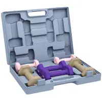 HOMCOM Set gantere fitness 12 kg cu mâner antiderapant și valiză, multicolor | Aosom Romania