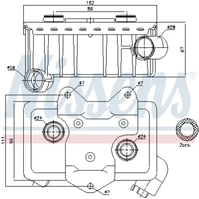 Radiator ulei, ulei motor NISSENS 90582