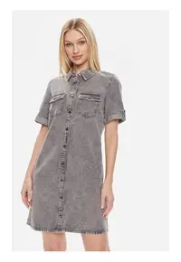 Rochie - 86199 - Bumbac - Gri