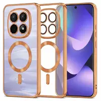 Husa MagSafe pentru Xiaomi Poco M8 / Redmi Note 15 5G / Note 15 4G, Techsuit, Luxury Crystal, Portocalie