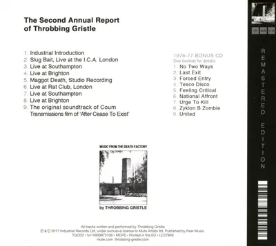 The Second Annual Report of Throbbing Gristle - 2 CD