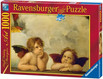 Puzzle Ravensburger de 1000 piese - Heruvimi, Rafaelo Sanzio