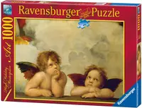 Puzzle Ravensburger de 1000 piese - Heruvimi, Rafaelo Sanzio