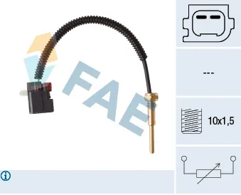 Senzor temperatura lichid racire (numar pini: 2, gri) FORD TRANSIT; LAND ROVER DEFENDER 2.4D 3.2D intre 2000-2016