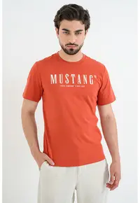 Tricou din bumbac cu logo Austin - Alb/Caramiziu