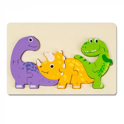 Puzzle 3D Familia de Dinozauri Montessori