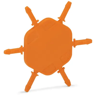 Carrier with 6 coding pins; for coding of female plugs; for carrier terminal blocks; orange