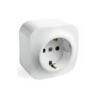 Priza 16 A - 250 VA, Schuko 2P+T fara protecite pentru copii, alb