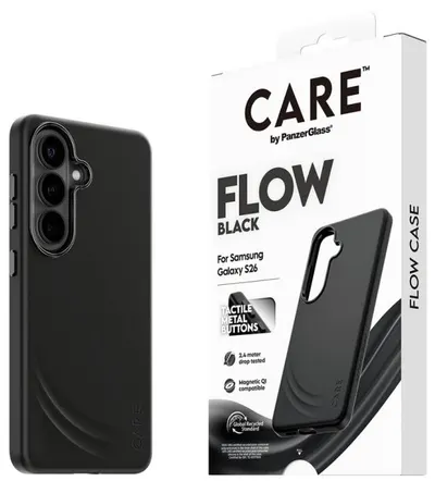 Husă CARE – Flow, Galaxy S26, Qi, negru