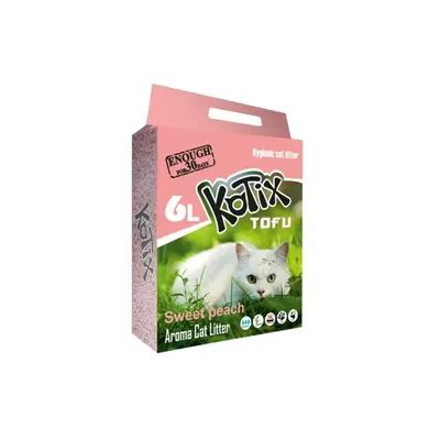 Asternut igienic pentru pisici TOFU Kotix Piersici 6L/ 2.5 kg