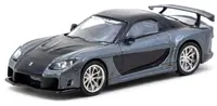 Model de colecție Tarmac Modern: Automobile – Mazda RX-7 VeilSide Fortune7, gri metalizat/negru
