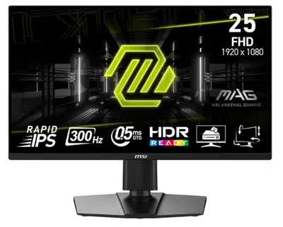 Monitor de gaming MSI MAG - 255PXF, 24.5'', 300Hz, 0.5ms, negru