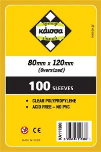 Protecții pentru cărți de joc Kaissa Sleeves 80 x 120 mm (Oversized) - 100 buc.