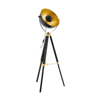 Lampa pardoseala COVALEDA negru, brass, gold 220-240V,50/60Hz