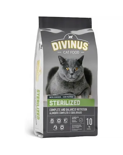 DIVINUS Cat Sterilized mancare pentru pisici sterilizate 10 kg