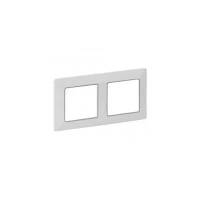 Plate Valena Life - 2 module - alb/chrome