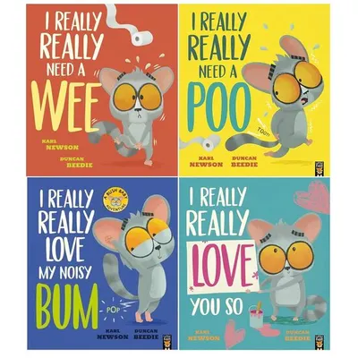 Bush Baby Adventures 4 Books Set By Karl Newson, Duncan Beedie (i Really Really Need A Wee, Need A Poo, Love My Noisy Bum, Love You So)