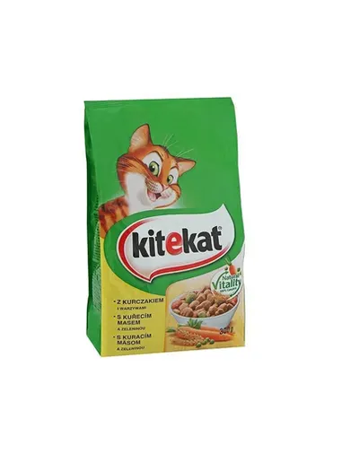 KITEKAT Hrana uscata pisici, cu pui si legume 300 g