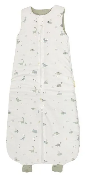 Sac de dormit pentru bebeluși cu picioare Bimbidreams - Trex, 90 cm, Tog 1, 4-24 luni, Alb/Verde