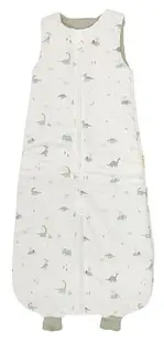 Sac de dormit pentru bebeluși cu picioare Bimbidreams - Trex, 90 cm, Tog 1, 4-24 luni, Alb/Verde