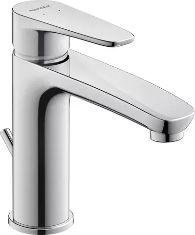 Baterie lavoar Duravit B.1 B11020001010, marime M, cartus ceramic, monocomanda, 169 mm, ventil, Crom lucios