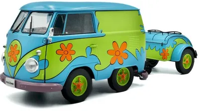 Model de colecționar SOLIDO Modern: Mașini - Volkswagen Cool Combi Flower Power (2024)