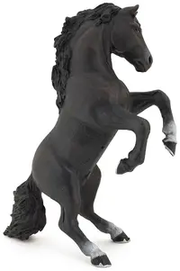 Figurina Papo Horses, foals and ponies – Cal negru in pozitie verticala